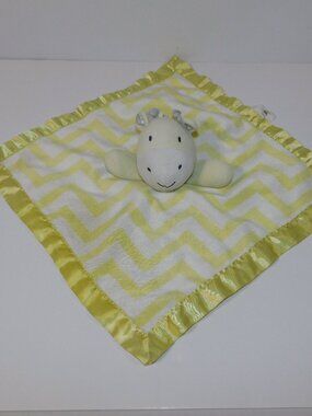 Circo Yellow white Giraffe Security Blanket Zig Zag Chevron Baby Lovey Nunu